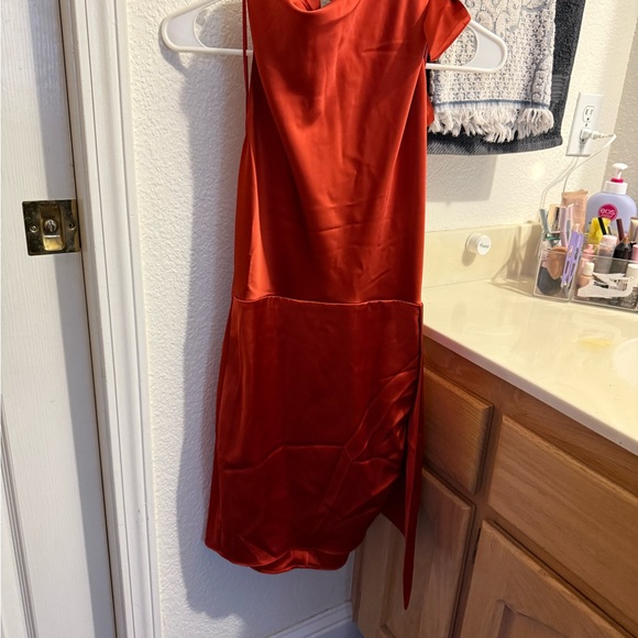 House of Harlow 1960 Burnt Orange satin Dress - Picture 5 of 5